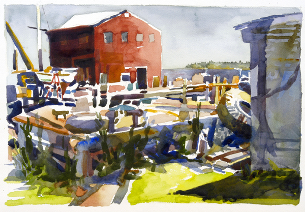 “Red House Over Yonder, Rockland, Maine”, by Robert Leedy, 2006