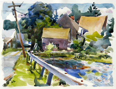 “Roadside Bull Frog Pond, Owls Head, Maine”, by Robert Leedy