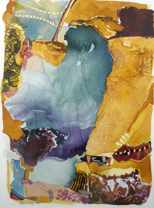 “Patagonian Abstraction”, by Robert Leedy, 2000, watercolor on paper, 14.25 x 10.5 in., Collection of the Artist