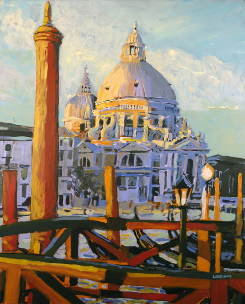 “Santa Maria della Salute II”, by Robert Leedy, 2003, acrylic on canvas, 26 x 21 in., Collection of Mr. & Mrs. William D. Thomas, New York, New York