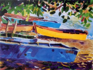 "Wedding Yolas", by Robert Leedy, 1995, watercolor on paper, collection of Mr. & Mrs. Francisco Rodríguez, Orlando, Florida