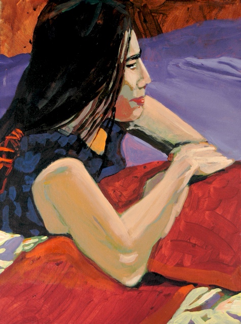 “Denver Figure Series III”, by Robert Leedy, 2005, acrylic on canvas, 12 in. x 16 in., Collection of the Artist