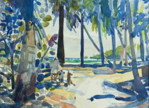 "Painting Companion", watercolor by Robert Leedy