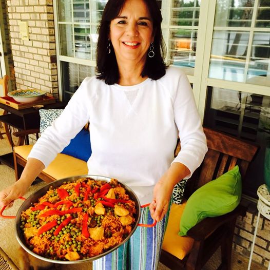 Vicky with her Mother's Day Paella. Photo by Robert Leedy.