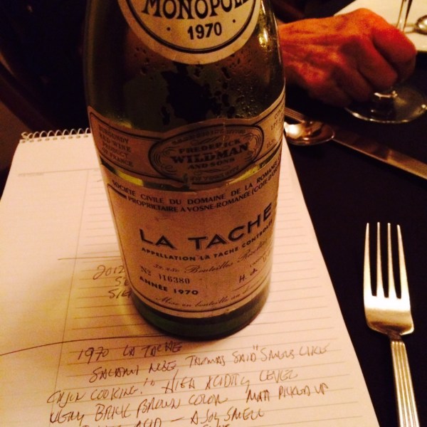 Dinner & wine tasting at The Wine Cellar, Jacksonville, Florida,  August 26, 2014.