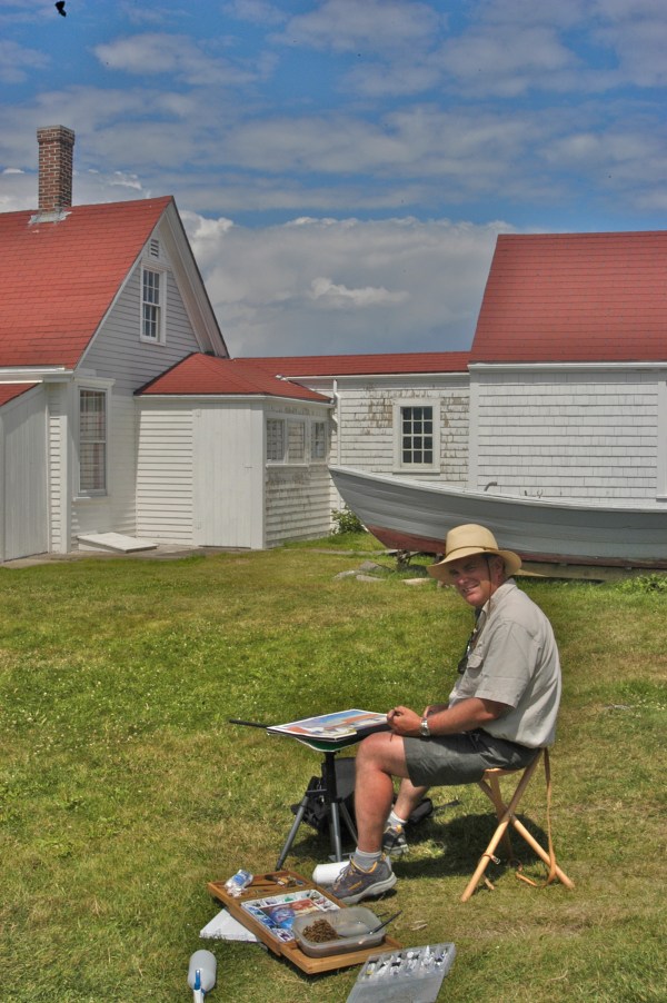 Plein Air Painting Keeper's House 1